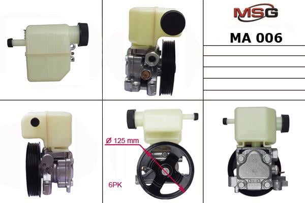 MSG MA006 Насос гідропідсилювача керма MA006: Приваблива ціна - Купити в Україні на EXIST.UA!