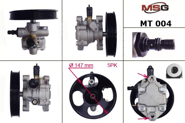 MSG MT004 Насос гідропідсилювача керма MT004: Купити в Україні - Добра ціна на EXIST.UA!