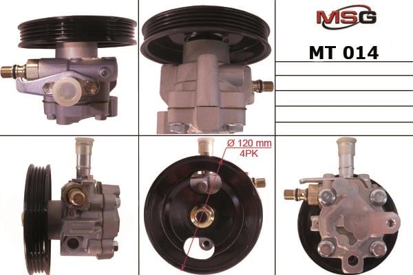 MSG MT014 Насос гідропідсилювача керма MT014: Купити в Україні - Добра ціна на EXIST.UA!