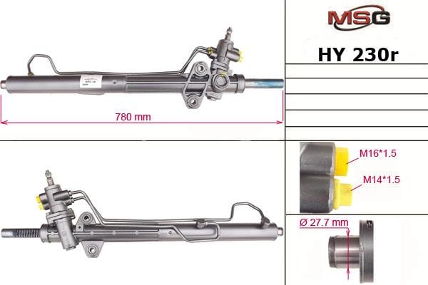 MSG HY230R-ARCH Рульова рейка з ГПК відновлена HY230RARCH: Купити в Україні - Добра ціна на EXIST.UA!