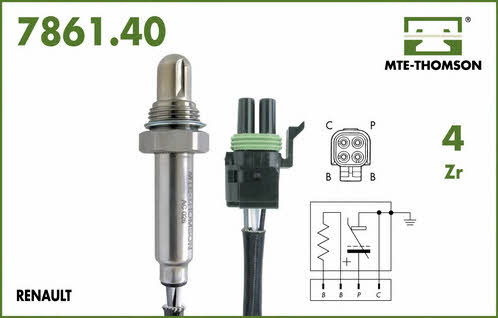 MTE-Thomson 7861.40.025 Датчик кисневий / Лямбда-зонд 786140025: Купити в Україні - Добра ціна на EXIST.UA!