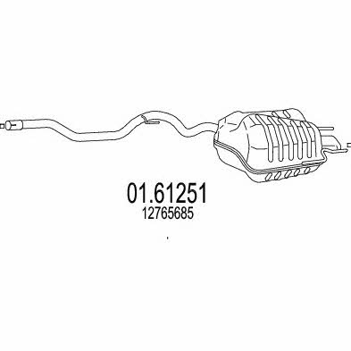 Mts 01.61251 Глушник, задня частина 0161251: Купити в Україні - Добра ціна на EXIST.UA!
