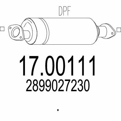 Mts 17.00111 Фільтр сажевий DPF 1700111: Купити в Україні - Добра ціна на EXIST.UA!