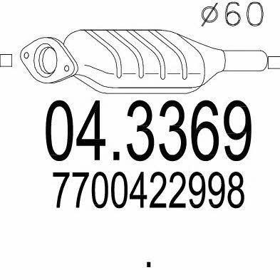Mts 04.3369 Каталізатор 043369: Купити в Україні - Добра ціна на EXIST.UA!