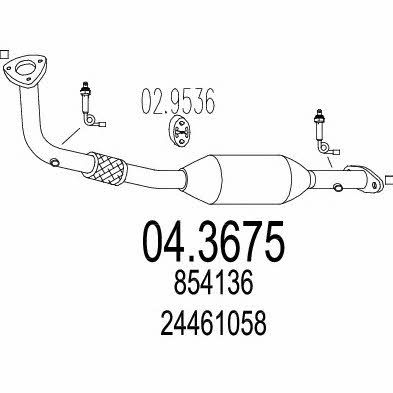Mts 04.3675 Каталізатор 043675: Купити в Україні - Добра ціна на EXIST.UA!