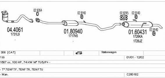 Mts C260182006081 Система выпуска отработаных газов C260182006081: Купить в Украине - Отличная цена на EXIST.UA! C260182006081 Mts Система выпуска отработаных газов