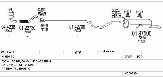 Mts C260219006118 Система выпуска отработаных газов C260219006118: Купить в Украине - Отличная цена на EXIST.UA! C260219006118 Mts Система выпуска отработаных газов