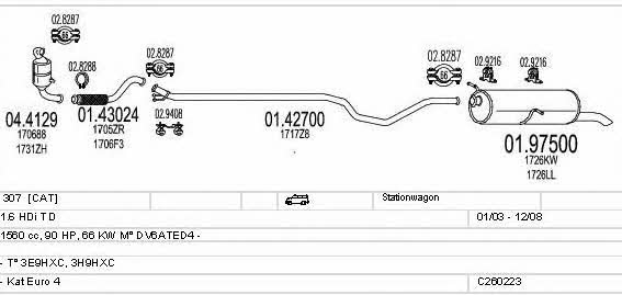 Mts C260223006122 Система выпуска отработаных газов C260223006122: Купить в Украине - Отличная цена на EXIST.UA! C260223006122 Mts Система выпуска отработаных газов
