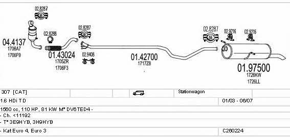 Mts C260224006123 Система выпуска отработаных газов C260224006123: Купить в Украине - Отличная цена на EXIST.UA! C260224006123 Mts Система выпуска отработаных газов