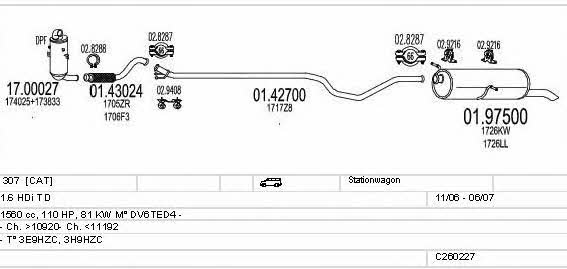 Mts C260227006126 Система выпуска отработаных газов C260227006126: Купить в Украине - Отличная цена на EXIST.UA! C260227006126 Mts Система выпуска отработаных газов