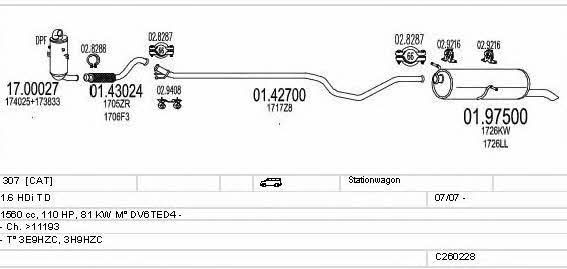 Mts C260228006127 Система выпуска отработаных газов C260228006127: Купить в Украине - Отличная цена на EXIST.UA! C260228006127 Mts Система выпуска отработаных газов
