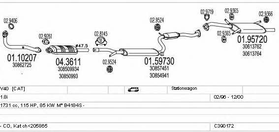  C390172003260 Система випуску відпрацьованих газів C390172003260: Купити в Україні - Добра ціна на EXIST.UA!