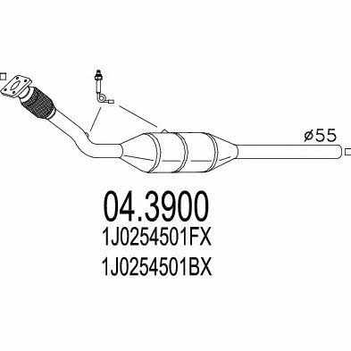 Mts 04.3900 Каталізатор 043900: Купити в Україні - Добра ціна на EXIST.UA!