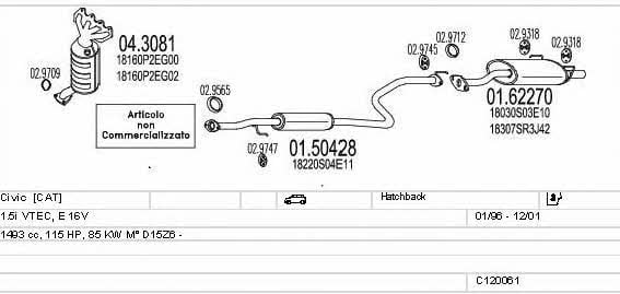 Mts C120061002679 Система випуску відпрацьованих газів C120061002679: Купити в Україні - Добра ціна на EXIST.UA! C120061002679 Mts Система випуску відпрацьованих газів