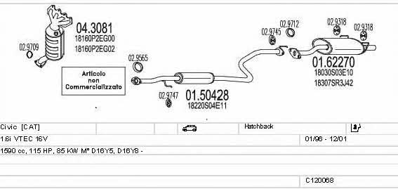 Mts C120068002687 Система випуску відпрацьованих газів C120068002687: Купити в Україні - Добра ціна на EXIST.UA! C120068002687 Mts Система випуску відпрацьованих газів