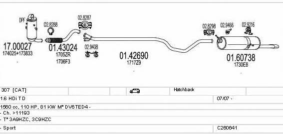 Mts C260641009753 Система випуску відпрацьованих газів C260641009753: Купити в Україні - Добра ціна на EXIST.UA!