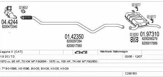 Mts C280163006716 Система випуску відпрацьованих газів C280163006716: Купити в Україні - Добра ціна на EXIST.UA!