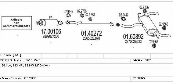 Mts C130099010429 Система выпуска отработаных газов C130099010429: Купить в Украине - Отличная цена на EXIST.UA! C130099010429 Mts Система выпуска отработаных газов