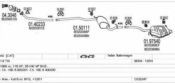 Mts C020247000618 Система випуску відпрацьованих газів C020247000618: Купити в Україні - Добра ціна на EXIST.UA! C020247000618 Mts Система випуску відпрацьованих газів