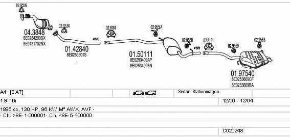 Mts C020248000619 Система випуску відпрацьованих газів C020248000619: Купити в Україні - Добра ціна на EXIST.UA! C020248000619 Mts Система випуску відпрацьованих газів