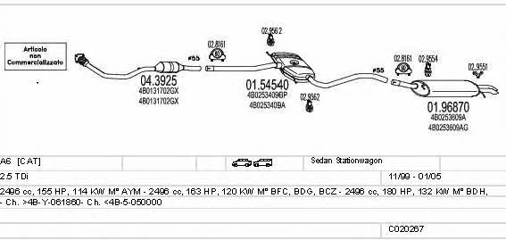 Mts C020267000642 Система выпуска отработаных газов C020267000642: Купить в Украине - Отличная цена на EXIST.UA! C020267000642 Mts Система выпуска отработаных газов