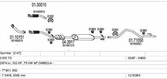 Mts C210264004385 Система випуску відпрацьованих газів C210264004385: Купити в Україні - Добра ціна на EXIST.UA! C210264004385 Mts Система випуску відпрацьованих газів