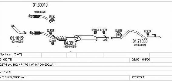 Mts C210277004403 Система випуску відпрацьованих газів C210277004403: Купити в Україні - Добра ціна на EXIST.UA! C210277004403 Mts Система випуску відпрацьованих газів