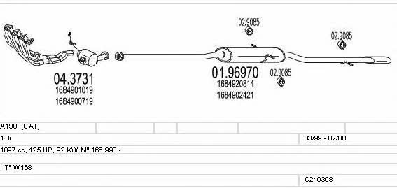  C210398009725 Система випуску відпрацьованих газів C210398009725: Купити в Україні - Добра ціна на EXIST.UA!