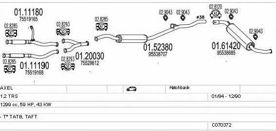  C070372008597 Система випуску відпрацьованих газів C070372008597: Купити в Україні - Добра ціна на EXIST.UA!