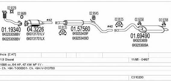  C310200006435 Система випуску відпрацьованих газів C310200006435: Купити в Україні - Добра ціна на EXIST.UA!