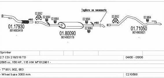 Mts C210588009333 Система випуску відпрацьованих газів C210588009333: Купити в Україні - Добра ціна на EXIST.UA! C210588009333 Mts Система випуску відпрацьованих газів