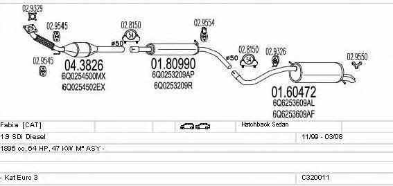 C320011004771 Mts Система выпуска отработаных газов