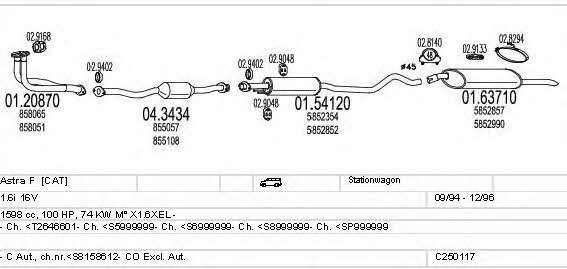 Mts C250117005231 Система выпуска отработаных газов C250117005231: Купить в Украине - Отличная цена на EXIST.UA! C250117005231 Mts Система выпуска отработаных газов