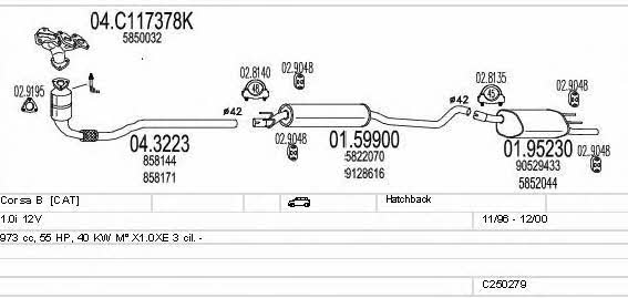 C250279005414 Mts Система выпуска отработаных газов