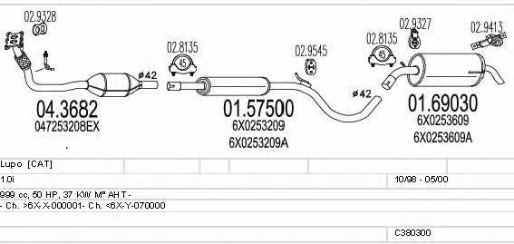 Mts C380300003153 Система выпуска отработаных газов C380300003153: Купить в Украине - Отличная цена на EXIST.UA! C380300003153 Mts Система выпуска отработаных газов