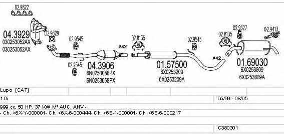 Mts C380301003154 Система выпуска отработаных газов C380301003154: Купить в Украине - Отличная цена на EXIST.UA! C380301003154 Mts Система выпуска отработаных газов