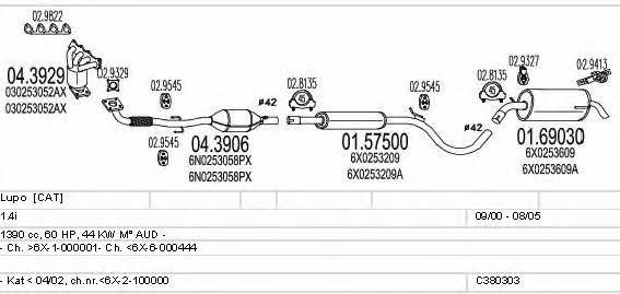 Mts C380303003156 Система выпуска отработаных газов C380303003156: Купить в Украине - Отличная цена на EXIST.UA! C380303003156 Mts Система выпуска отработаных газов