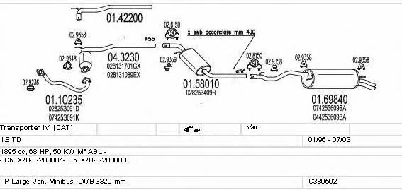 Mts C380592002561 Система выпуска отработаных газов C380592002561: Купить в Украине - Отличная цена на EXIST.UA! C380592002561 Mts Система выпуска отработаных газов