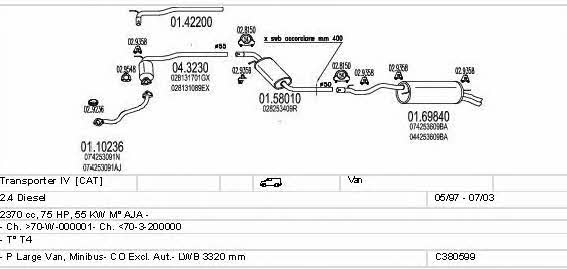 Mts C380599002568 Система выпуска отработаных газов C380599002568: Купить в Украине - Отличная цена на EXIST.UA! C380599002568 Mts Система выпуска отработаных газов