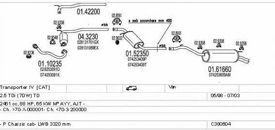 Mts C380604002573 Система выпуска отработаных газов C380604002573: Купить в Украине - Отличная цена на EXIST.UA! C380604002573 Mts Система выпуска отработаных газов