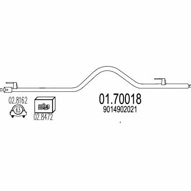 Mts 01.70018 Вихлопна труба 0170018: Купити в Україні - Добра ціна на EXIST.UA!