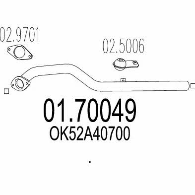 Mts 01.70049 Вихлопна труба 0170049: Купити в Україні - Добра ціна на EXIST.UA!