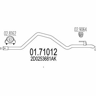 Mts 01.71012 Вихлопна труба 0171012: Приваблива ціна - Купити в Україні на EXIST.UA! 0171012 Mts Вихлопна труба