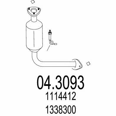 Mts 04.3093 Каталізатор 043093: Приваблива ціна - Купити в Україні на EXIST.UA!