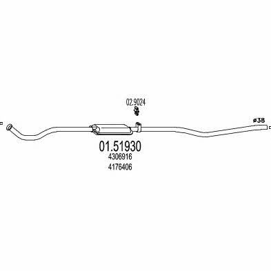 Mts 01.51930 Глушник, середня частина 0151930: Купити в Україні - Добра ціна на EXIST.UA!