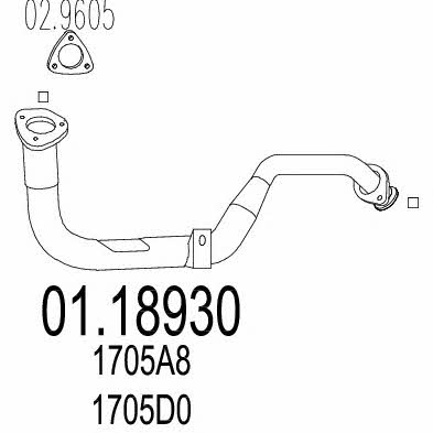 Mts 01.18930 Вихлопна труба 0118930: Купити в Україні - Добра ціна на EXIST.UA!