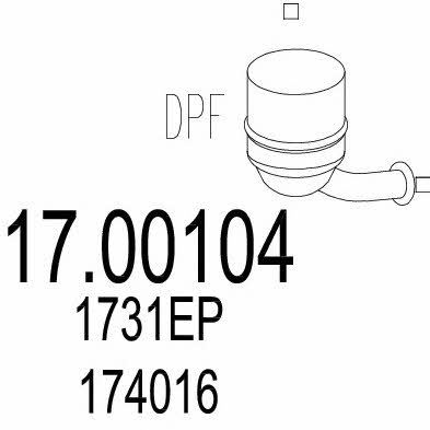 Mts 17.00104 Фільтр сажевий DPF 1700104: Купити в Україні - Добра ціна на EXIST.UA!