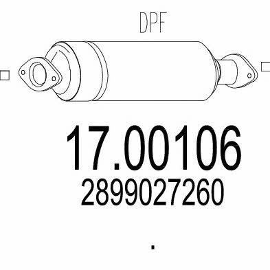 Mts 17.00106 Фільтр сажевий DPF 1700106: Купити в Україні - Добра ціна на EXIST.UA!