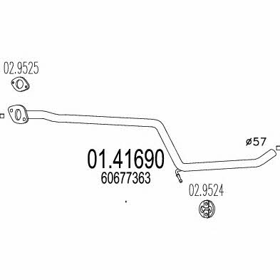 Mts 01.41690 Вихлопна труба 0141690: Купити в Україні - Добра ціна на EXIST.UA!