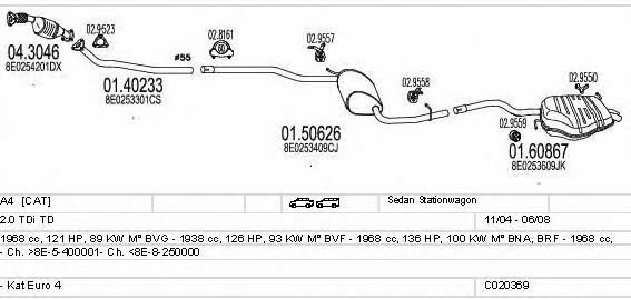 Mts C020369010206 Система випуску відпрацьованих газів C020369010206: Купити в Україні - Добра ціна на EXIST.UA! C020369010206 Mts Система випуску відпрацьованих газів